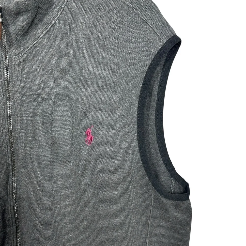 Polo Ralph Lauren Mens Vest Sz XL Gray Cotton Lightweight Pony Logo Classic‎